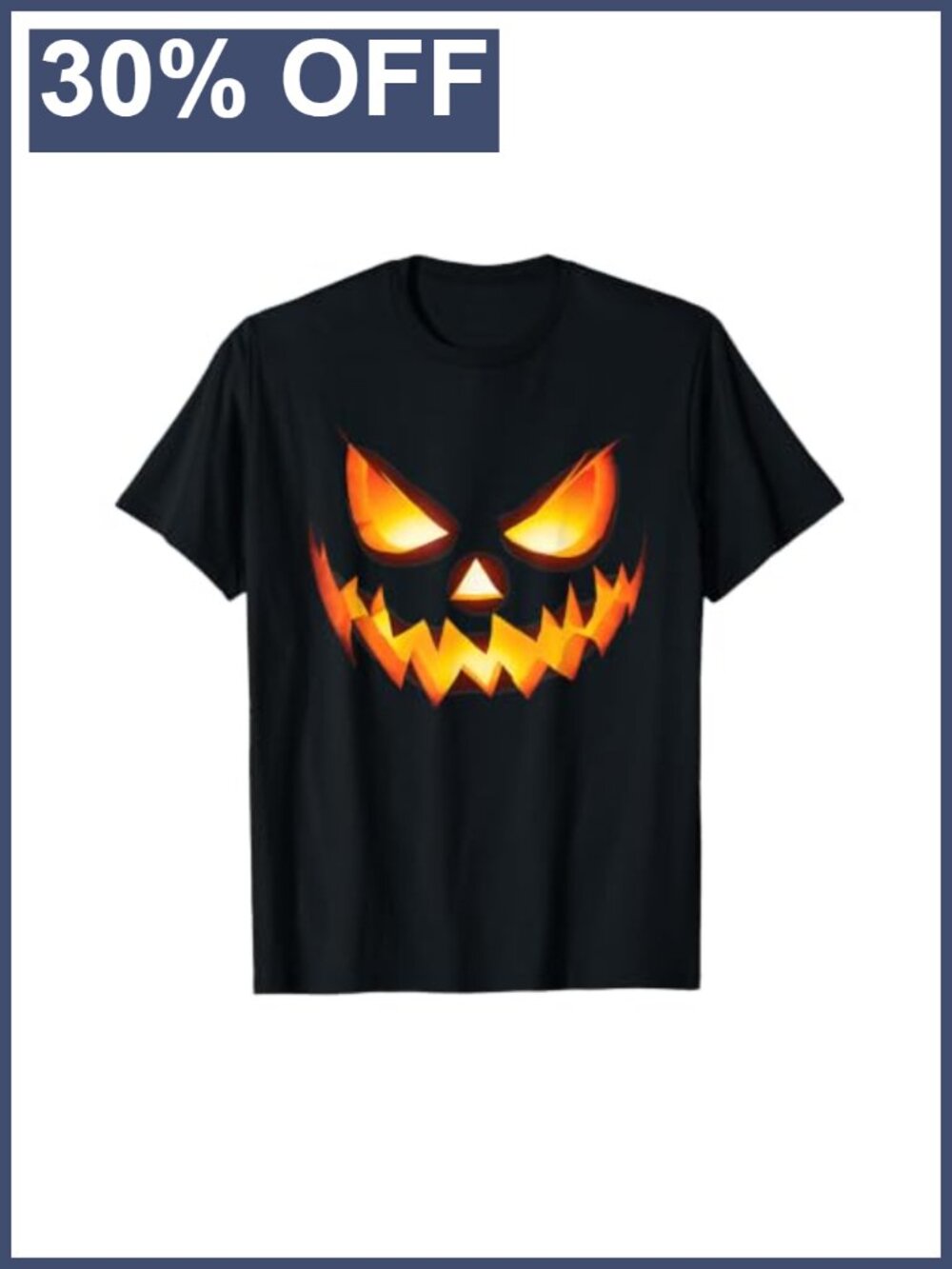 Jack O Lantern Scary Carved Pumpkin Face Halloween Tee